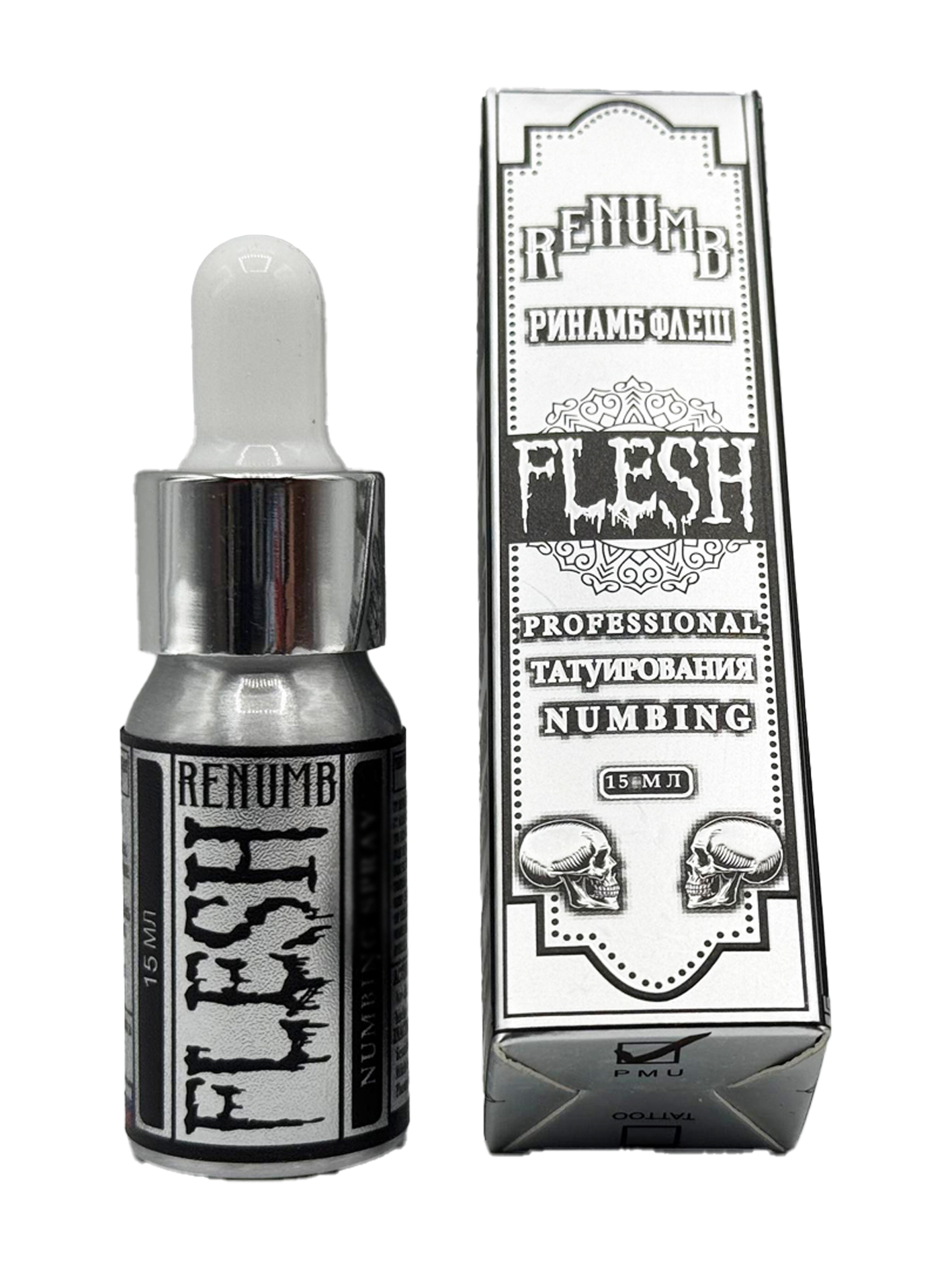 RENUMB FLESH pre-procedure numbing cream and box
